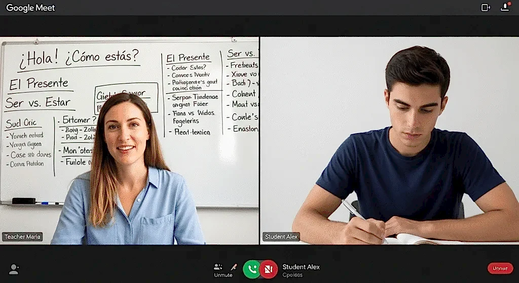 online meeting, ispanyolca online dersler,